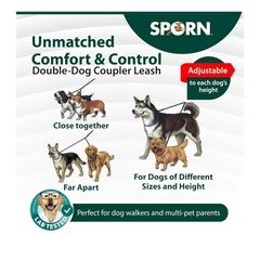 Double Dog Leash (Sporn Standard Black)