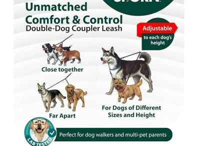 Double Dog Leash (Sporn Standard Black)
