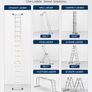 7-in-1 Multi-Purpose Aluminium Ladder 5.75m Folding Extension Ladder 150kg Heavy Duty Image 4