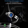 Bluetooth FM Transmitter Quick Charge3.0 LED Touch Screen Adapter Dual USB Car Charger Car Voltage Detector Make calls, Music Control, Navigation Voice, Voltage Detection, Safe Charging Image 7