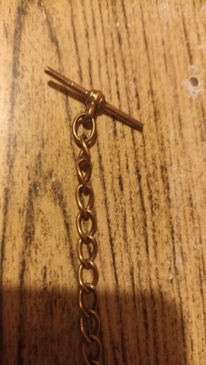 9ct gold t bar pocket watch chain