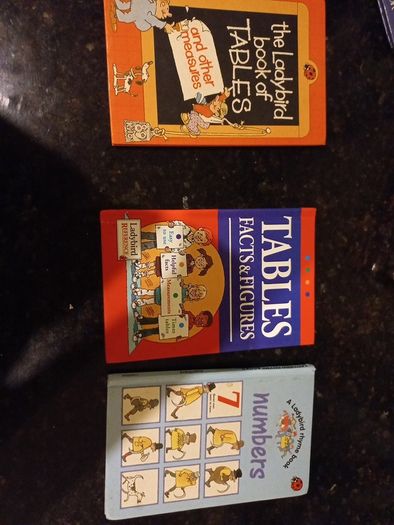 Vintage Ladybird Books- Book of Tables, Tables Facts and Figures, Rhyme Book Numbers