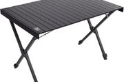 Folding Camping Table Fold up Height Adjustable Garden Table, 108x71cm Portable Roll up Picnic Table Support 100kg Aluminum 4ft Desk for Outdoor BBQ Caravan Dining Backyard(Black)