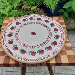 Nicholas Mosse Apple Pattern 14" Presentation Platter, with the Retired "One Ring of Apples" Design Variation