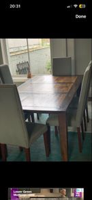 Arnotts walnut and mahogany dining table