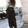 Zara Leather Block Heel Knee-high Boots Silver Image 8