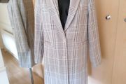 Women's Coat Grey Check Reduced Nwt Size 10