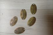 5x Metal Handmade Label
