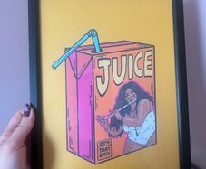 Lizzo Art Print with A4 Black Frame