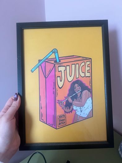 Lizzo Art Print with A4 Black Frame