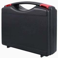 Durable Black PP Tool Box with Red Handle - Waterproof, new, unopened.