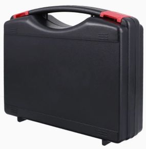 Durable Black PP Tool Box with Red Handle - Waterproof, new, unopened.