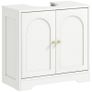Under Sink Bathroom Cabinet with 2 Arch Doors - White Image 9