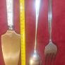 Large Vintage British Serving Trio: Brama England & Sheffield Steel Image 9