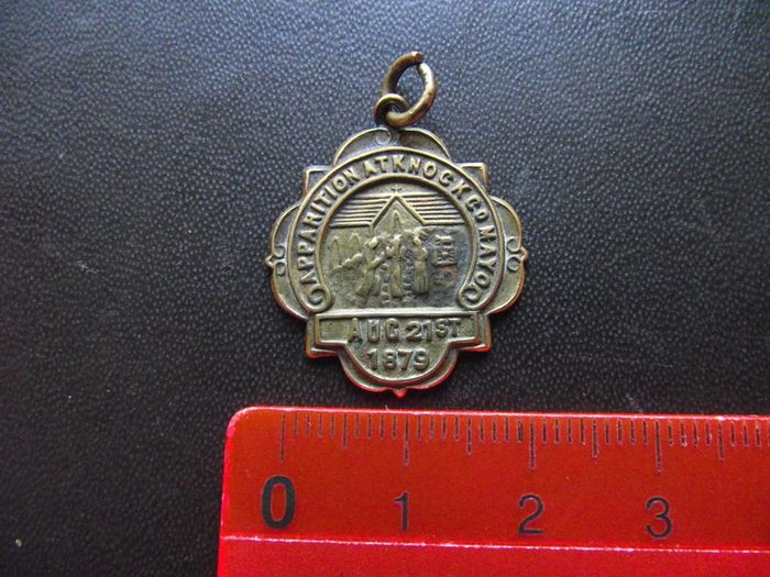 Vintage Catholic Medal/Pendant/Charm 'Apparition At Knock, County Mayo Aug 21st 1879'