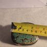 Vintage Paper Mache Lacquer Trinket Jewelry Box Hand-Painted Blue and Gold Floral Motif Image 2