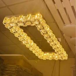 Rectangle crystal chandelier Stainless Steel 700 x 300mm