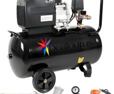 Portable 50L Litre Air Compressor Mobile 9.6CFM 2.5HP & 5 Piece Tool Kit