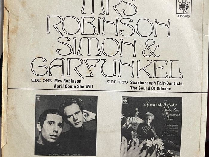 Simon & Garfunkel 7 inch picture sleeve EP in good condition