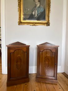 2 1920's bedside lockers