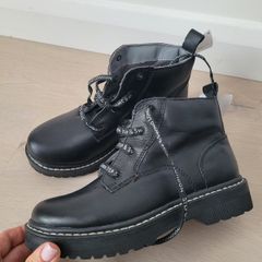 Girls black real leather boots. Size 34EUR/ 2UK. New