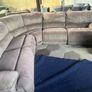 Beige corner recliner manual recliner sofa Image 3
