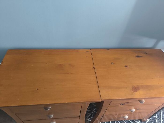 Matching bedside solid wood lockers