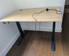 Electric office desk - dual motor & solid wood top