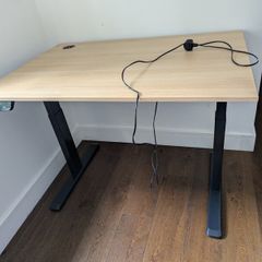 Electric office desk - dual motor & solid wood top