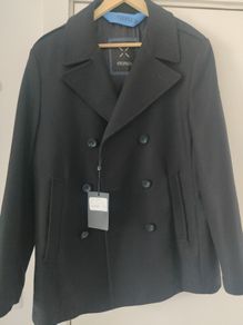 New STONES Men's Wool Pea Coat, Peacoat Size 40