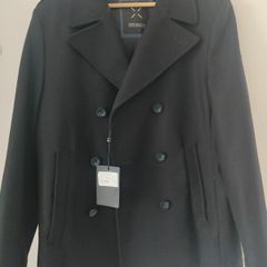 New STONES Men's Wool Pea Coat, Peacoat Size 40