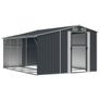 Garden Shed Anthracite 277x365.5x179 cm Galvanised Steel Image 2