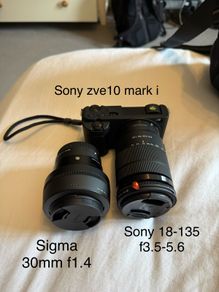 sony ZV-E10 mark I + Sigma 30mm + Sony 18-135