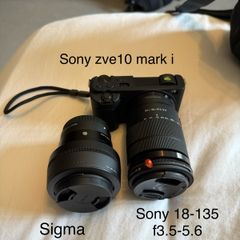 sony ZV-E10 mark I + Sigma 30mm + Sony 18-135