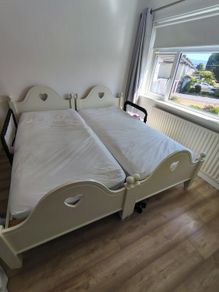 2 x child beds with mattresses