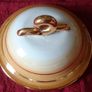 Vintage Pure Gold Gilt Italian Large Porcelain Tureen With Lid Made In Italy Image 6