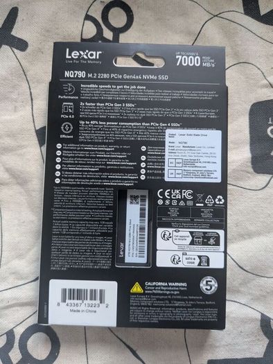 Lexar NQ790 4TB SSD - Brand new - Price firm
