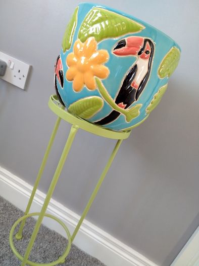 Heavy Ceramic Tropical Plant Pot