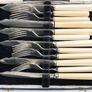 Vintage Sheffield Silver Plated Fish Flatware Serving Set in Original Box Image 2