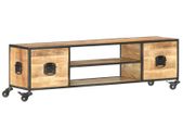 TV Cabinet 130x30x39 cm Solid Mango Wood