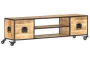 TV Cabinet 130x30x39 cm Solid Mango Wood