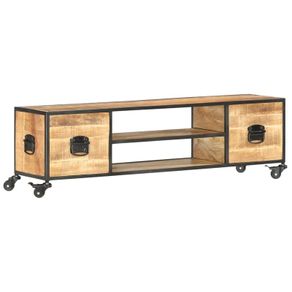TV Cabinet 130x30x39 cm Solid Mango Wood
