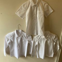 3 White school shirts (age 8-9)