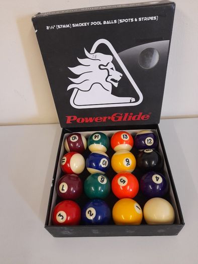 PowerGlide Pool Balls (57mm) 2 1/4 inch Spots & Stripes Full Size
