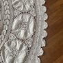 Vintage Round 60" crochet lace & crisp cotton insets tablecloth Image 10