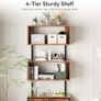 Shelves, Book Shelf with 5 Shelves, Bookcase with 3 Fabric Drawers, Shelf Unit Suitable for Bedroom Image 5