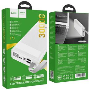 Hoco - Powerful Power Bank (J73) - 2xUSB-A, Micro-USB, USB Type-C, Lightning, LED Display and Flashlight, 30000mAh - Black