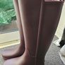 Ladies women burgundy wellington boots, wellies Image 7