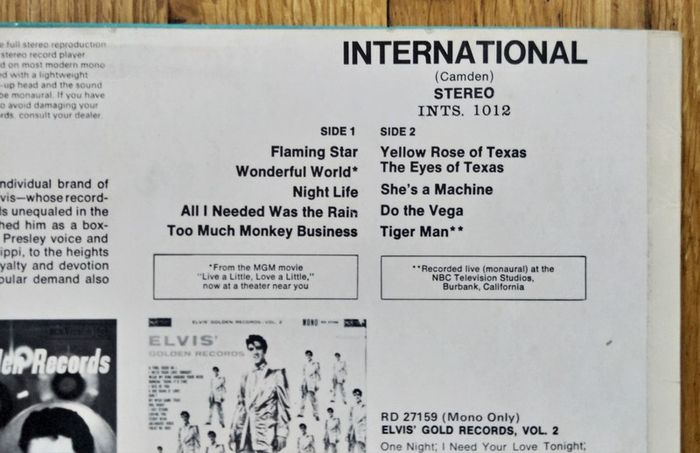 Elvis Presley''Flaming Star''Lp.P-1969.RSA.Original.Ex.cond