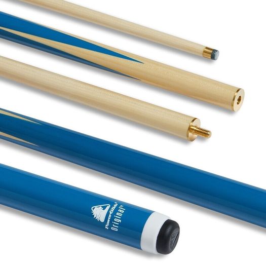 Powerglide Original 2 Piece Split Blue Snooker Cue With 10mm Tip - Free P&P